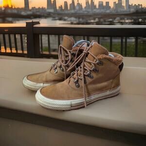 Converse CT All-Star Ember Boot Lined High Top Hazel Camel Suede Women's Size 7